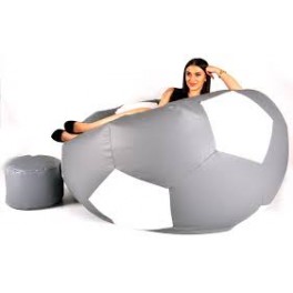 GIGANT Sedací vak Fotbalový MÍČ XXXXL + podnožník 1000L 150cm GIGANT Sedací vak Fotbalový MÍČ XXXXL + podnožník 1000L 150cm