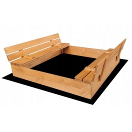 SCANDI Dřevěné pískoviště s lavičkami 150 x 150 cm  impregnované