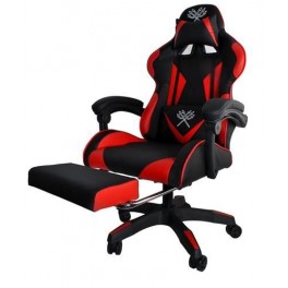 Malatec 8979 Herní židle s opěrkou na nohy do 150 kg, červeno-černá