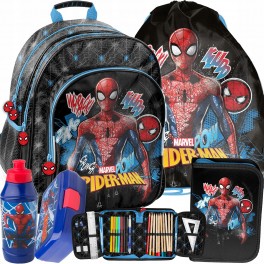 Anatomický školní batoh SPIDERMAN 5 dílný set