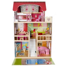 Dřevěný domeček pro panenky Kruzzel s LED 