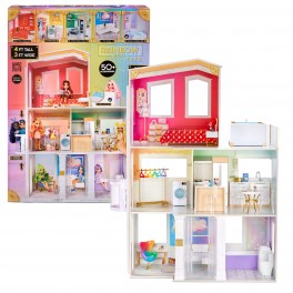 Rainbow High - Dřevěný domeček pro panenky s příslušenstvím